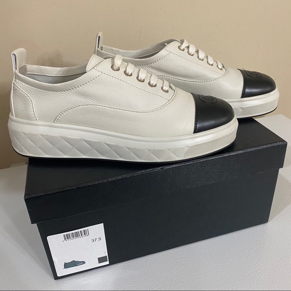 Sold 🔑 Chanel Platform Sneakers Size 37.5 - Picture 4 of 11